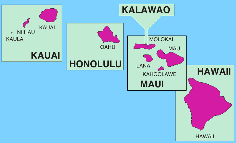 Гавайский серый волосатохвост (Aeorestes semotus) Ареал обитания на карте