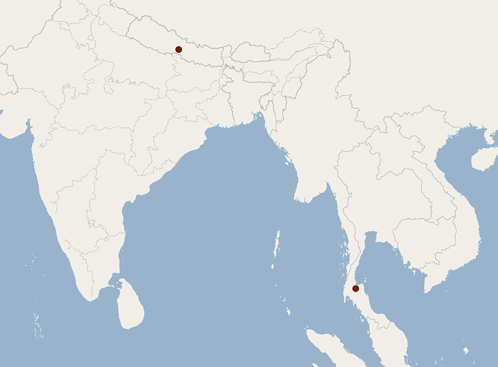 Таиландский кожан (Cassistrellus dimissus) Ареал обитания на карте