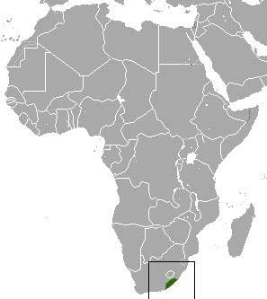 Chrysospalax trevelyani Ареал обитания на карте