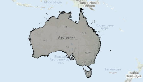 †Малый заячий кенгуру (Lagorchestes asomatus) Ареал обитания на карте