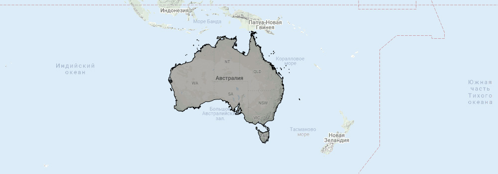 †Кенгуру Грея (Macropus greyi) Ареал обитания на карте