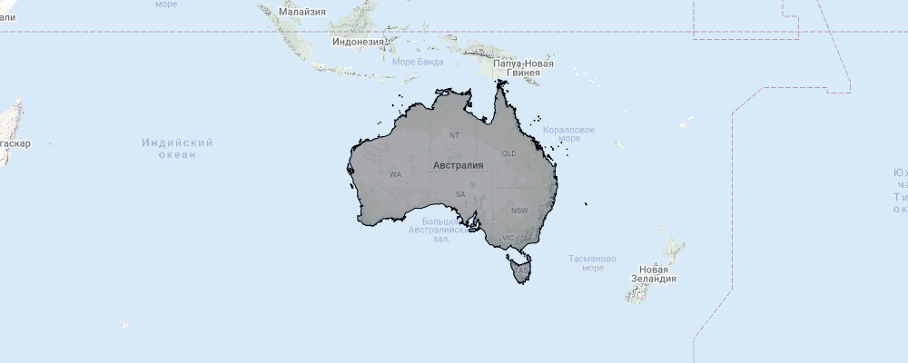 †Широкоголовый кенгуру (Potorous platyops) Ареал обитания на карте