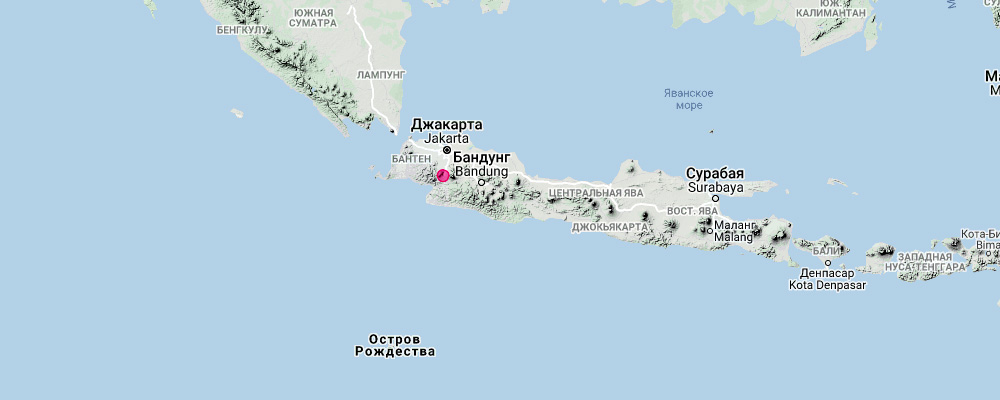 Яванский толстопалый нетопырь (Glischropus javanus) Ареал обитания на карте