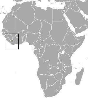Micropotamogale lamottei Ареал обитания на карте